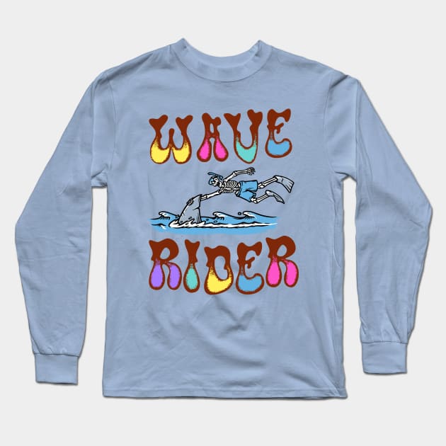 Wave Rider Long Sleeve T-Shirt by NomiCrafts